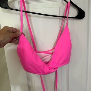 PINK Victoria's Secret Pink Bikini Top Strappy Design